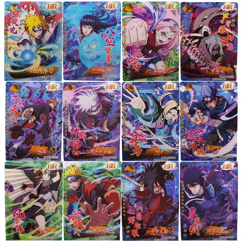 

Аниме NARUTO Kawaii HR флеш-карта Uchiha Sasuke Haruno Sakura Tsunade Hyuga Hinata Игрушки для мальчиков Коллекционная Открытка Подарок на день рождения