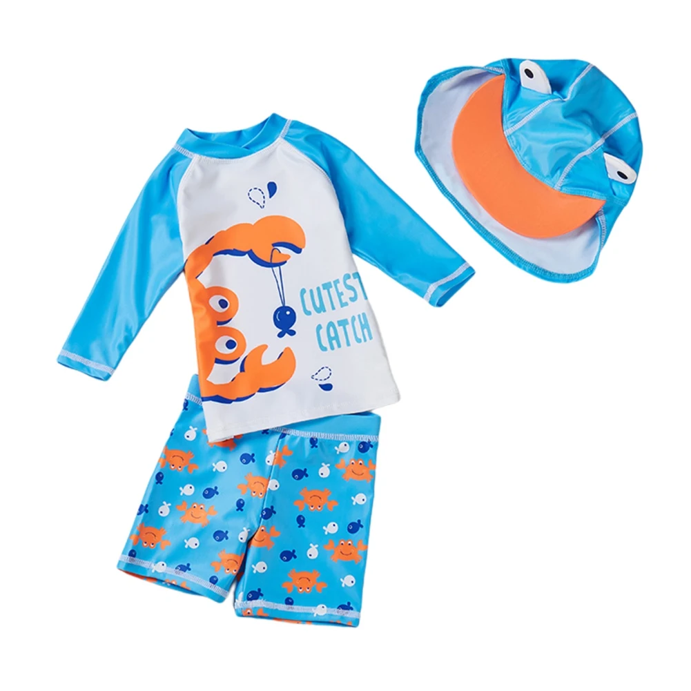 1-5 Years Cute Toddler Cartoon Dinosaur Bathing Suit Baby Boys Swimsuit Set Rash Guards Swimwear with Hat
1-5 Years Cute Toddler Cartoon Dinosaur Bathing Suit Baby Boys Swimsuit Set Rash Guards Swimwear with Hat