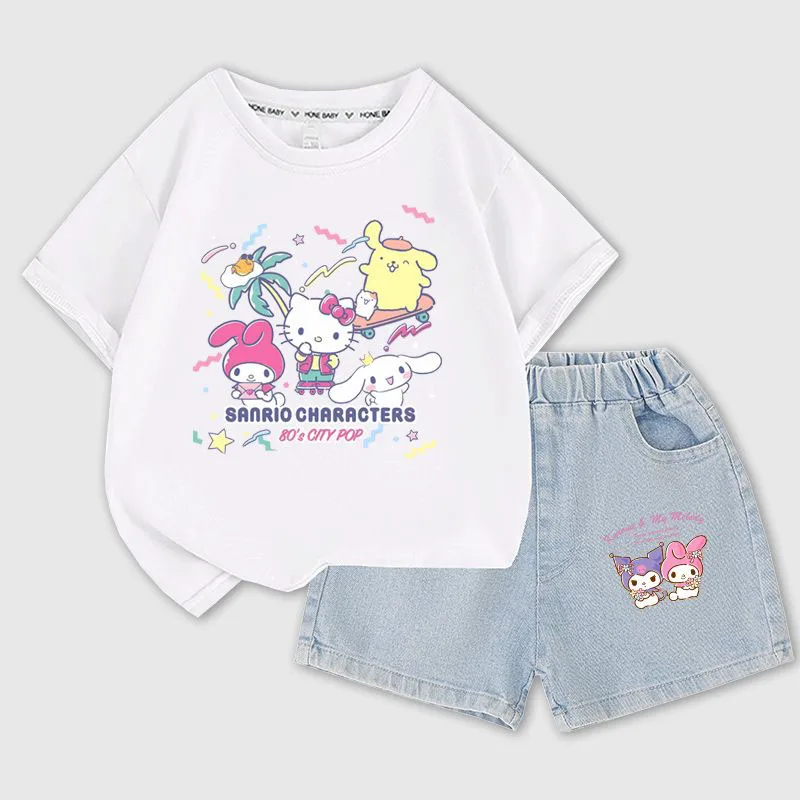 Kawaii Sanrioed Hellokittyed My Melody Cinnamoroll милые Мультяшные шорты с коротким рукавом для девочек аниме периферийная летняя новая футболка
Kawaii Sanrioed Hellokittyed My Melody Cinnamoroll милые Мультяшные шорты с коротким рукавом для девочек аниме периферийная летняя новая футболка