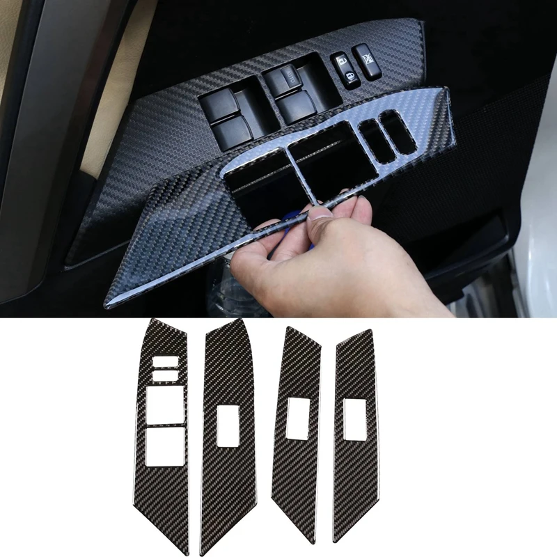 New4Pcs Carbon Fiber ABS Inner Window Switch Panel Cover Trim Lift Control Switch Trim for Toyota RAV4 2015-2019
New4Pcs Carbon Fiber ABS Inner Window Switch Panel Cover Trim Lift Control Switch Trim for Toyota RAV4 2015-2019