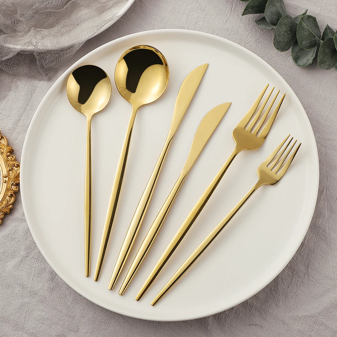 Dinnerware Set Stainless Steel Cutlery Set Kitchen Tableware 6Pcs Knife Fork Spoon Flatware Black Gold Silverware Cutlery Set
Dinnerware Set Stainless Steel Cutlery Set Kitchen Tableware 6Pcs Knife Fork Spoon Flatware Black Gold Silverware Cutlery Set