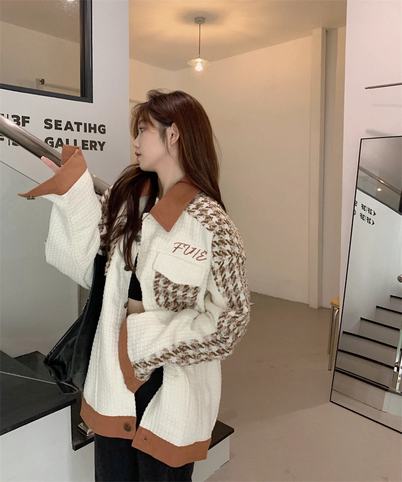 GWW1192 2022 New Long Sleeve Jacket Top Small Fragrance High Level Qianniao Grid Contrast Baseball Coat Women's Wear
GWW1192 2022 New Long Sleeve Jacket Top Small Fragrance High Level Qianniao Grid Contrast Baseball Coat Women's Wear