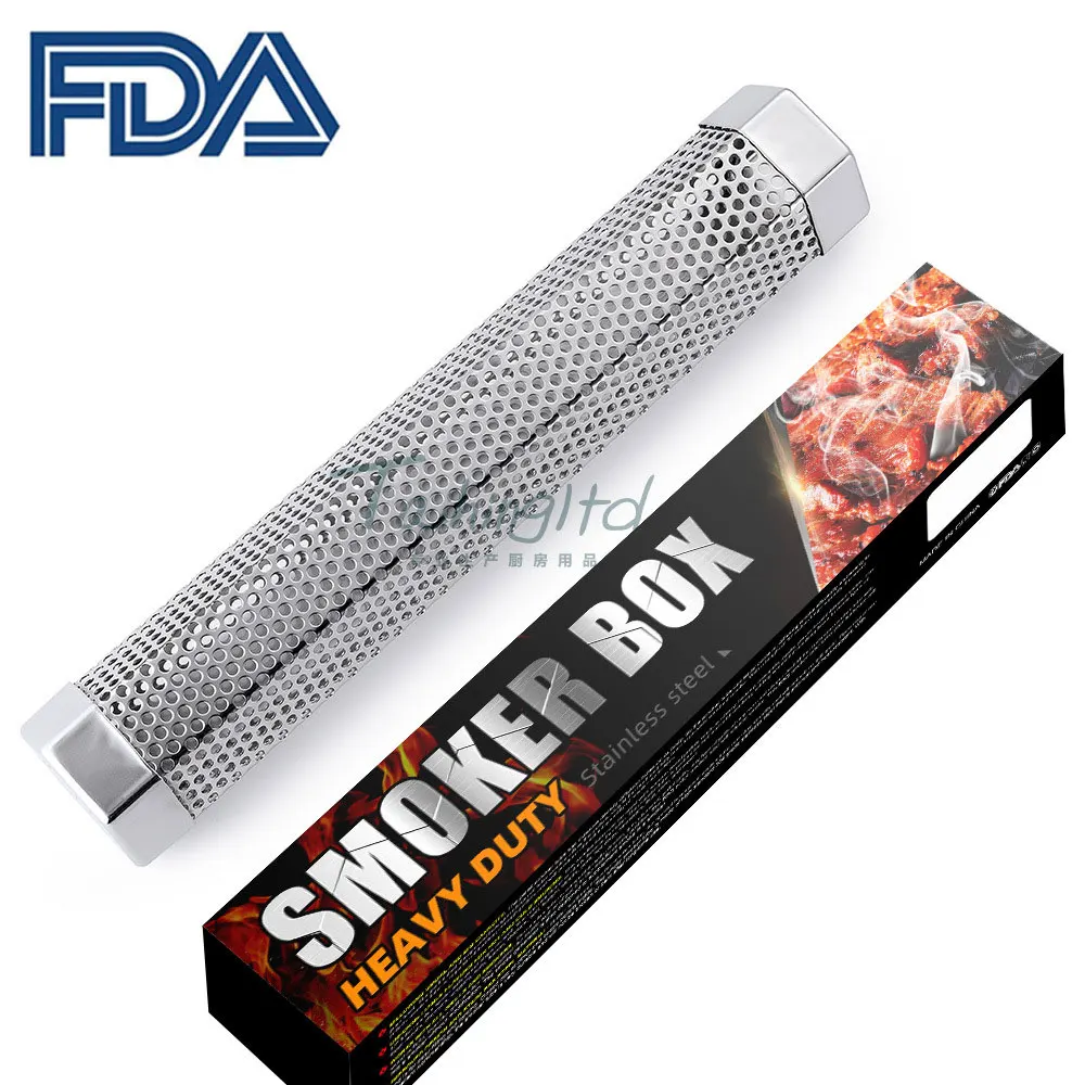 Stainless Steel BBQ Smoker Grill Tube Filter Perforated Mesh Generator Pellet Hexagon BBQ Box Accessories Tools Large Capacity 
Stainless Steel BBQ Smoker Grill Tube Filter Perforated Mesh Generator Pellet Hexagon BBQ Box Accessories Tools Large Capacity