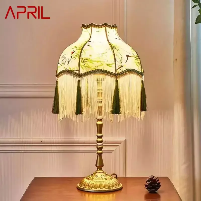 APRIL French Table Lamp American Retro Living Room Bedroom Villa European Pastoral Creative Tassels Desk Light
APRIL French Table Lamp American Retro Living Room Bedroom Villa European Pastoral Creative Tassels Desk Light