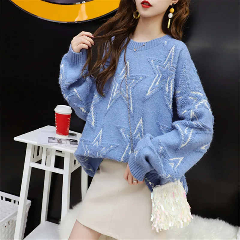 Spring Autumn Fashion Knitted Sweater Women Loose Short Frayed Pullover Korean 3 Color O-Neck Long Sleeve Knitting Tops Female
Spring Autumn Fashion Knitted Sweater Women Loose Short Frayed Pullover Korean 3 Color O-Neck Long Sleeve Knitting Tops Female