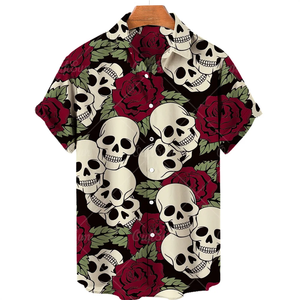 Men's Shirts Vintage Demon Horror Skull 3D Printed Short Sleeve Tops Oversized Casual Designer Clothes Shirt For Men Hawaiian
Men's Shirts Vintage Demon Horror Skull 3D Printed Short Sleeve Tops Oversized Casual Designer Clothes Shirt For Men Hawaiian