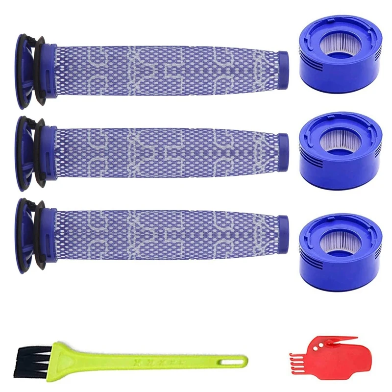 6 Pack Premium Vacuum Filter Set With 3 Pre Filters And 3 HEPA Filters For Dyson V7 & V8 Absolute And Cordless Vacuums
6 Pack Premium Vacuum Filter Set With 3 Pre Filters And 3 HEPA Filters For Dyson V7 & V8 Absolute And Cordless Vacuums