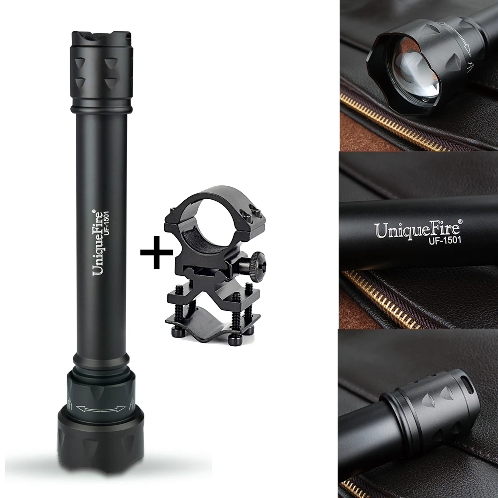 UniqueFire 1501 LED Q5 вссветильник шка Масштабируемая 3 режима 38 мм объектив