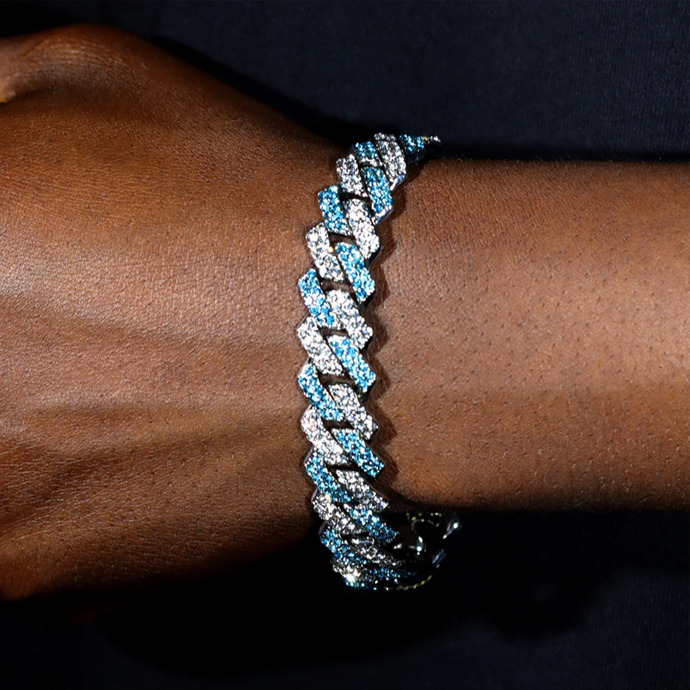 Iced Out Micro Pave 14MM Prong Cuban Chain Bracelet For Men Women AAA 2 Row Clustered Cuban Link Chain Bracelets Hip Hop Jewelry
Iced Out Micro Pave 14MM Prong Cuban Chain Bracelet For Men Women AAA 2 Row Clustered Cuban Link Chain Bracelets Hip Hop Jewelry