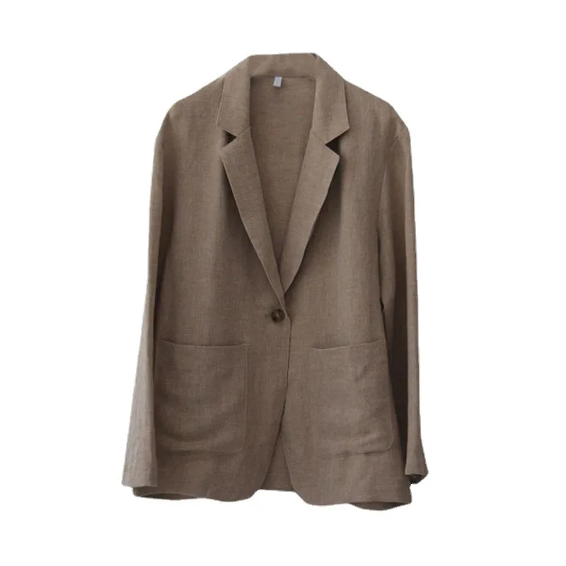 Jackets for Women 2023 Spring Autumn New Korean Cotton Linen Suit Jacket Female Loose Linen Small Suit British Style
Jackets for Women 2023 Spring Autumn New Korean Cotton Linen Suit Jacket Female Loose Linen Small Suit British Style