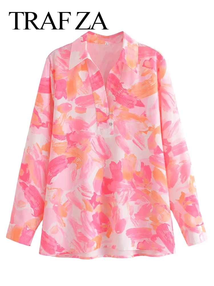 Женская рубашка-поло с длинным рукавом, с принтом
Женская рубашка-поло с длинным рукавом, с принтом