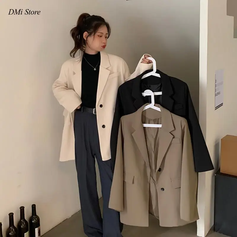 

Simple New BF Design Outerwear Ins Autumn Korean Preppy Style Casual Blazers Women Streetwear Young Girls All-match Chic Fashion