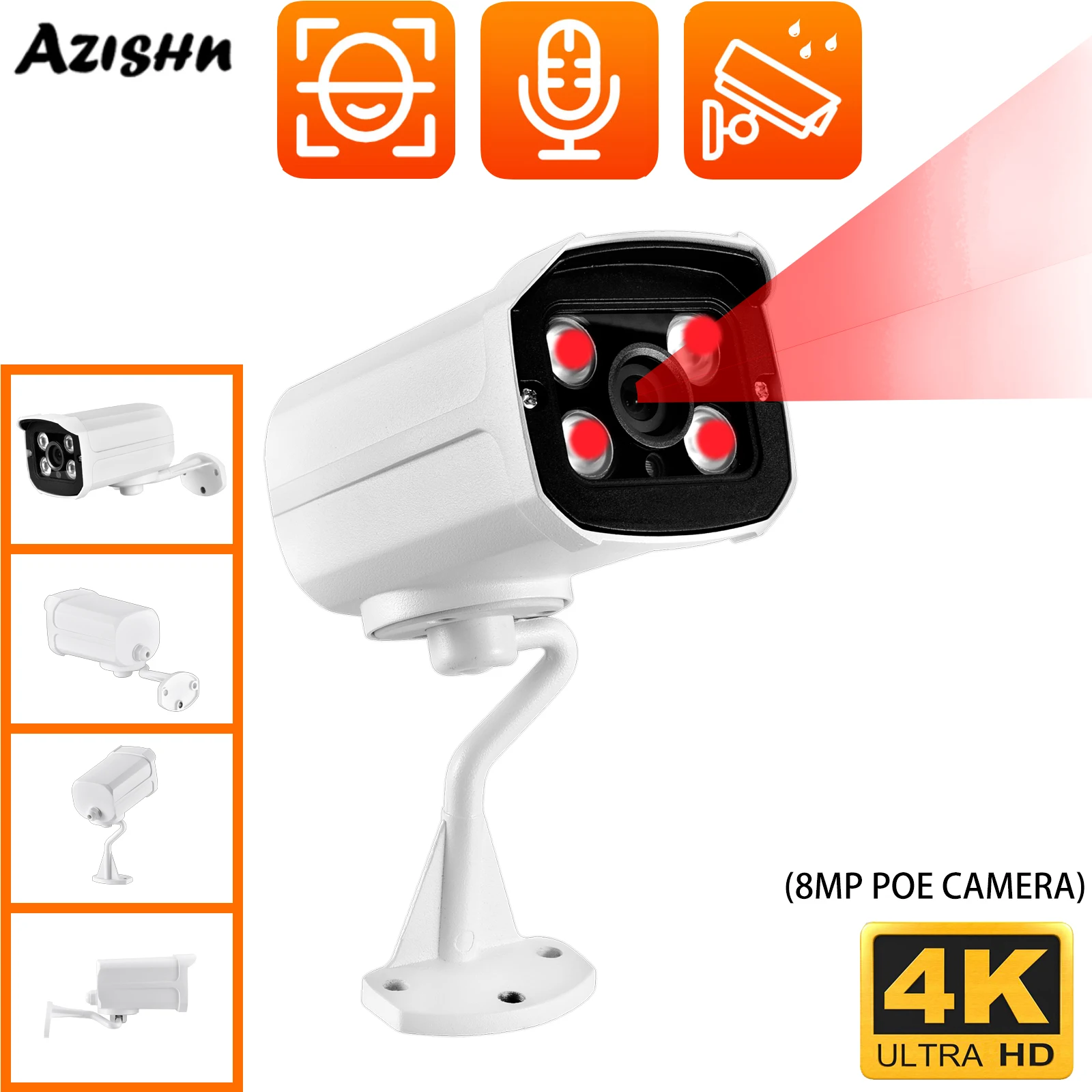 Камера видеонаблюдения AZISHN уличная водонепроницаемая, инфракрасная, 4k, POE, IP, 8 Мп, 5 Мп
Камера видеонаблюдения AZISHN уличная водонепроницаемая, инфракрасная, 4k, POE, IP, 8 Мп, 5 Мп