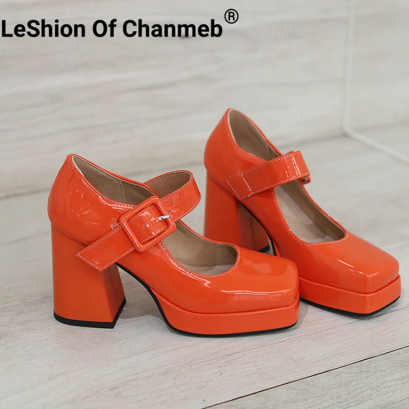 LeShion Of Chanmeb Women Patent Leather Mary Janes Pumps Red Chunky Heeled Buckle Square Toe Shoes Party Ladies Big Plus Size 48
LeShion Of Chanmeb Women Patent Leather Mary Janes Pumps Red Chunky Heeled Buckle Square Toe Shoes Party Ladies Big Plus Size 48