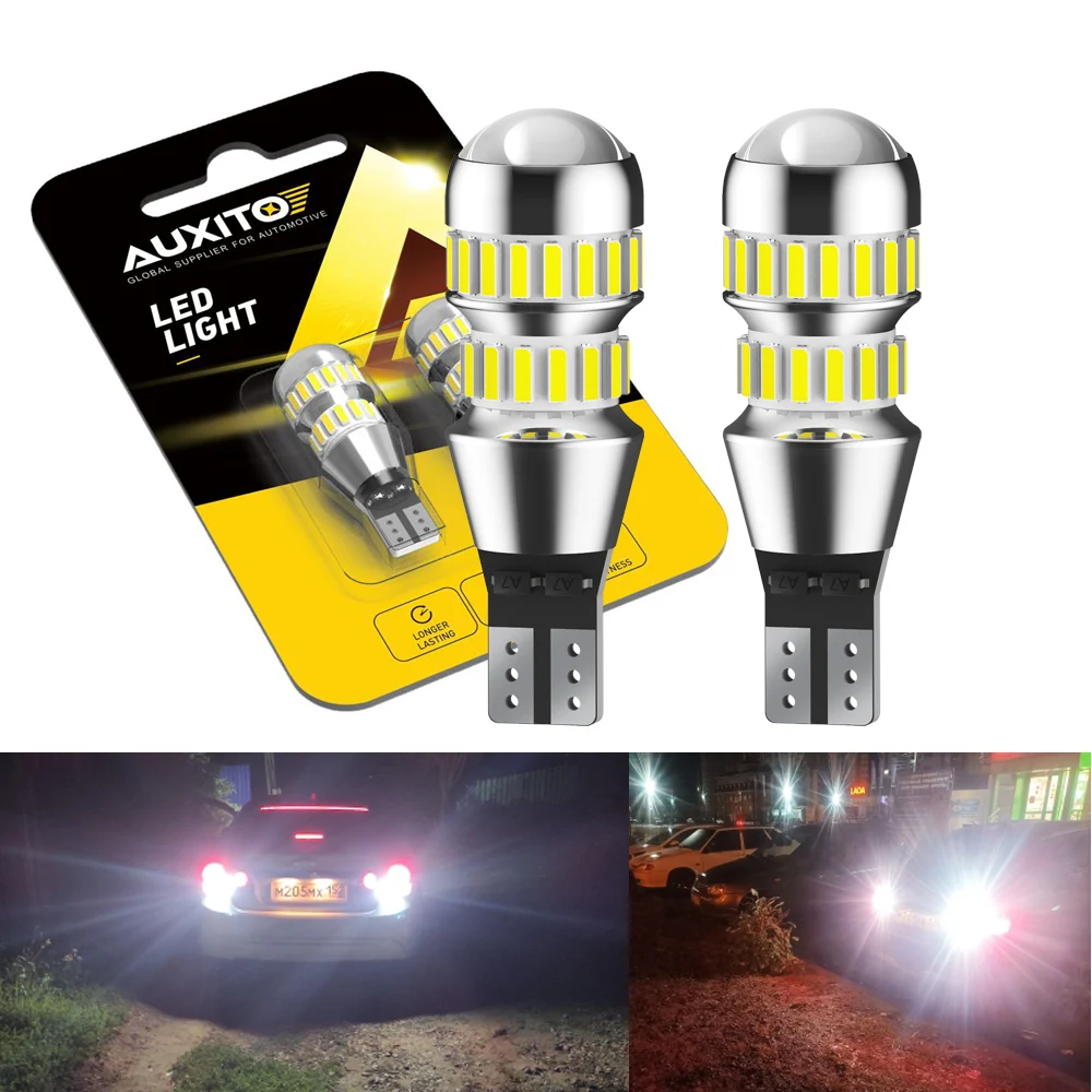 

AUXITO 2x T15 W16W LED Canbus Car Reverse Lights Bulbs For Honda Civic Accord Crv Fit Jazz City Hrv Cr-v Spoiler Element Insight