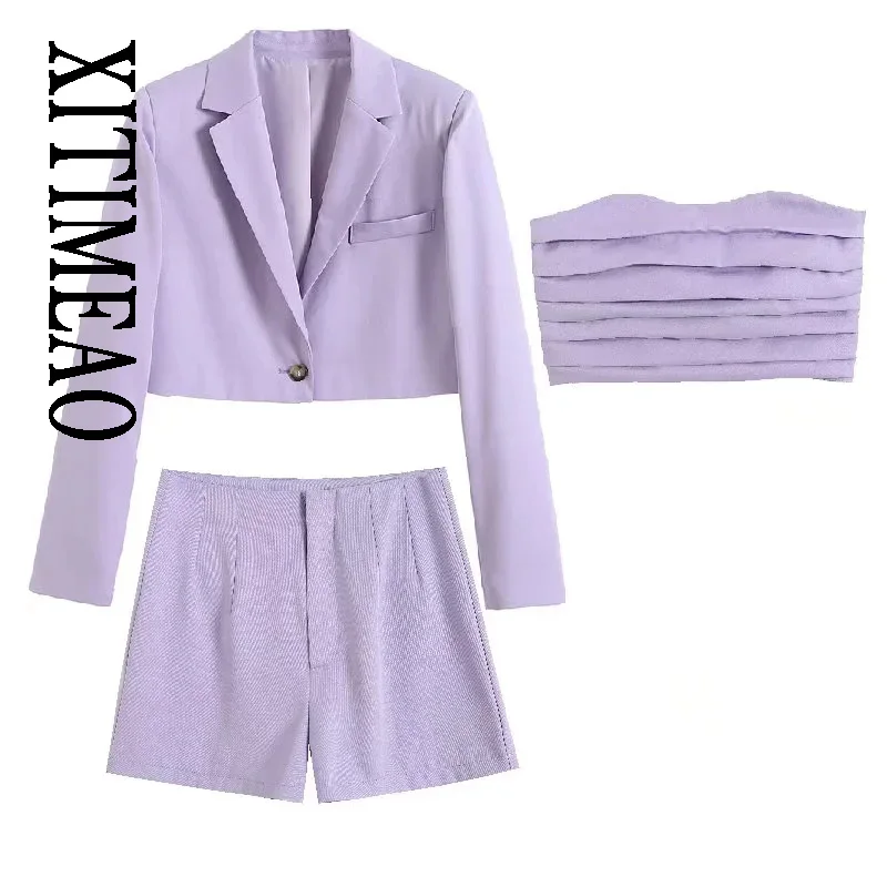 XITIMEAO Women Fashion Front Button Cropped Blazer Coat Vintage Long Sleeve With Vents Female Outerwear Chic Veste Femme 
XITIMEAO Women Fashion Front Button Cropped Blazer Coat Vintage Long Sleeve With Vents Female Outerwear Chic Veste Femme