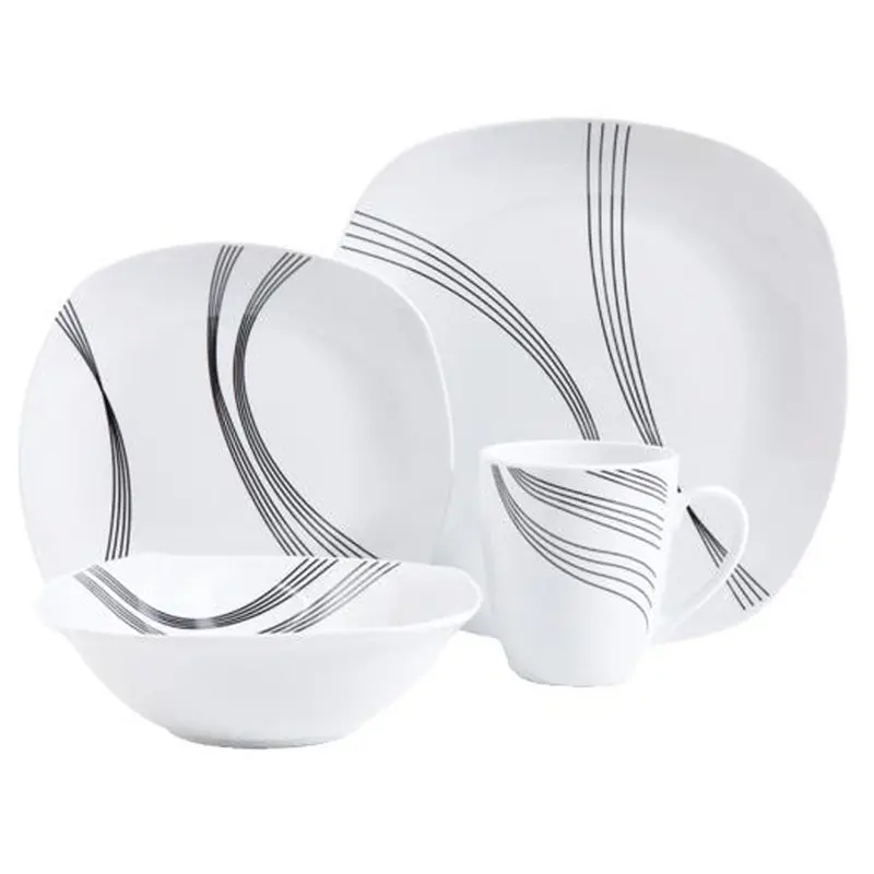 Curvation 16 Piece Soft Square Dinnerware Set in White
Curvation 16 Piece Soft Square Dinnerware Set in White