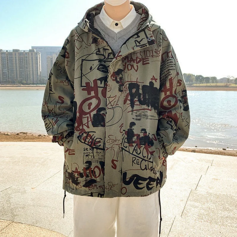 Pu Shuai Hooded TrendinsAll-Matching Jacket Male Autumn and Winter Clothing New StudentoversizeLarge Size Loose Coat 
Pu Shuai Hooded TrendinsAll-Matching Jacket Male Autumn and Winter Clothing New StudentoversizeLarge Size Loose Coat