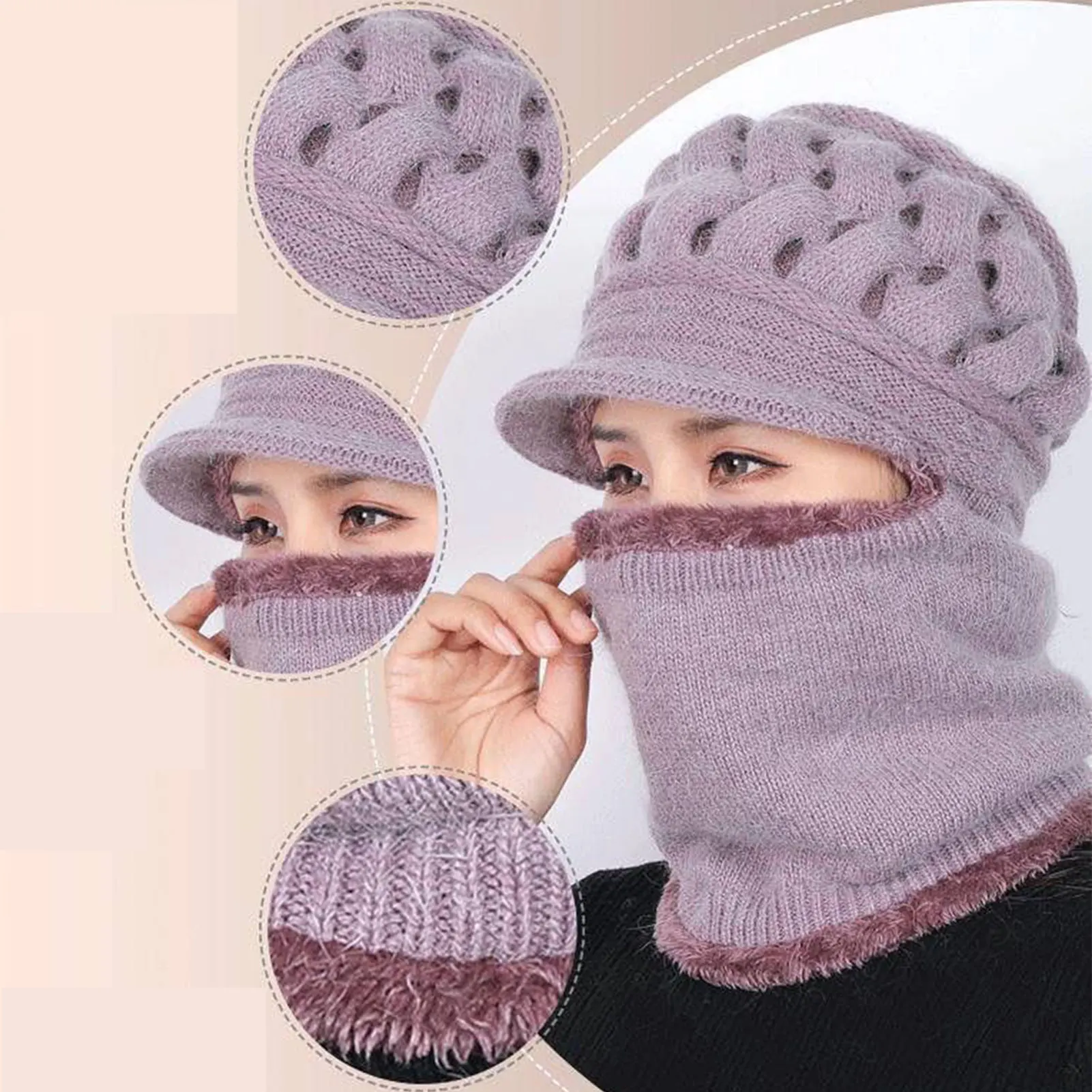 Winter Beanie Hat Scarf One Piece Thermal Windproof Soft Breathable Warmer for Outdoor Sports H9
Winter Beanie Hat Scarf One Piece Thermal Windproof Soft Breathable Warmer for Outdoor Sports H9