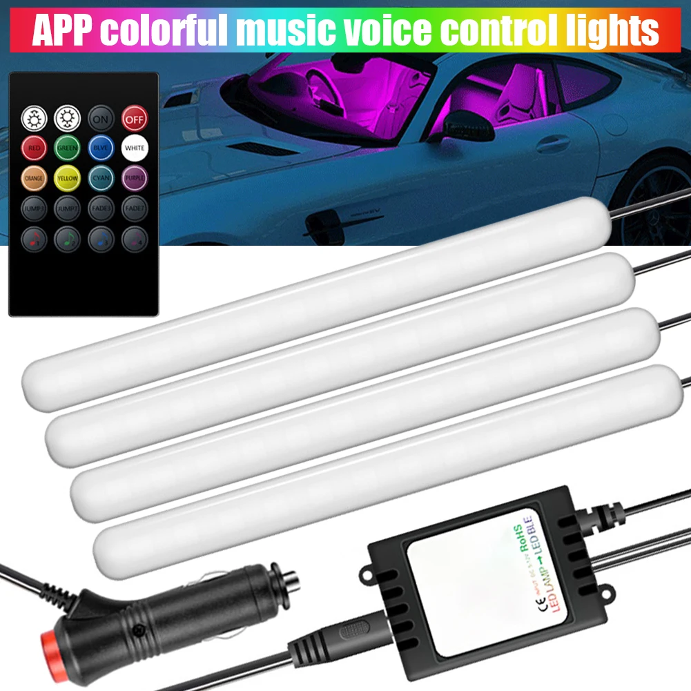 Car Atmosphere Light Strips LED Car Foot Light RGB Color Changing APP Remote Control Voice Control Interior Decorative Lights
Car Atmosphere Light Strips LED Car Foot Light RGB Color Changing APP Remote Control Voice Control Interior Decorative Lights