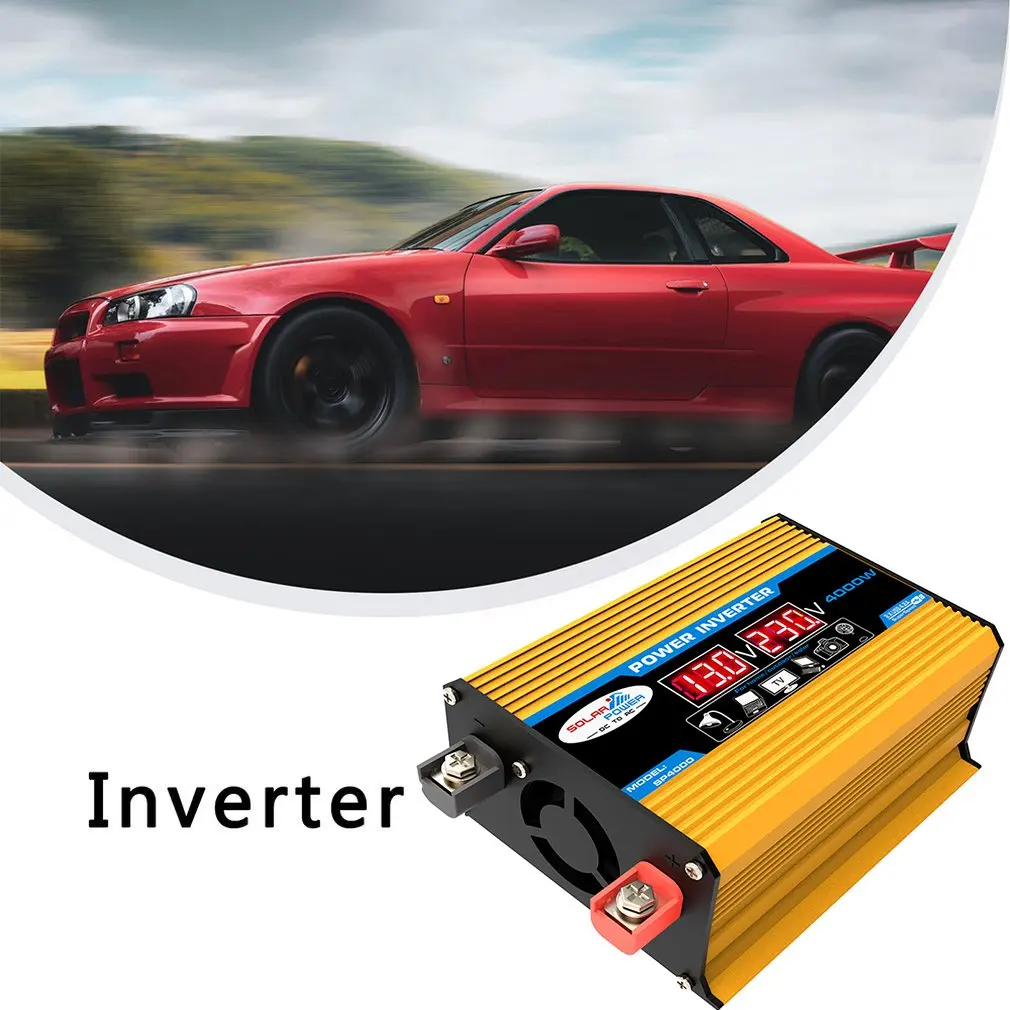 Новый автомобильный преобразователь, светодиодный дисплей, двойной USB, желтый, 6000 Вт, 4000 Вт, 3000 Вт, инвертор 12-220 В, многоуровневая защита
Новый автомобильный преобразователь, светодиодный дисплей, двойной USB, желтый, 6000 Вт, 4000 Вт, 3000 Вт, инвертор 12-220 В, многоуровневая защита
