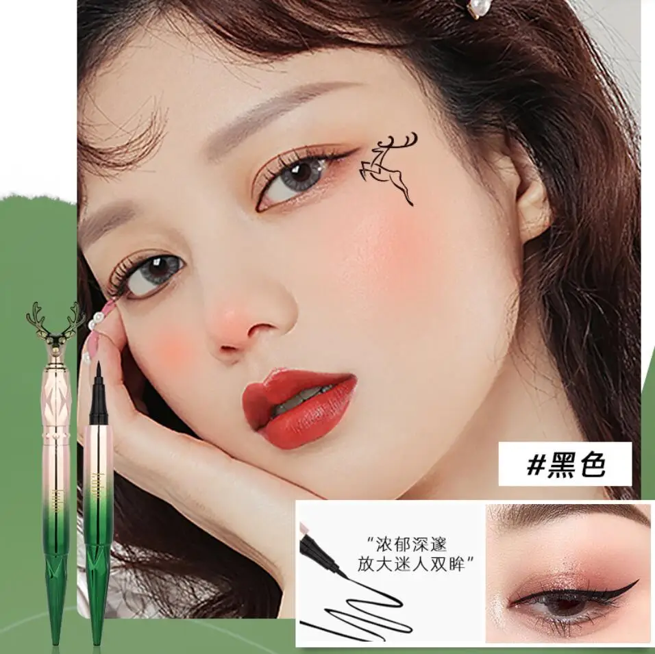 Natural Green Forest Matte Liquid Eyeliner Pen Black Lasting Waterproof Anti Halo Dyeing Easy to wear Soft Smooth Eye T2165 
Natural Green Forest Matte Liquid Eyeliner Pen Black Lasting Waterproof Anti Halo Dyeing Easy to wear Soft Smooth Eye T2165