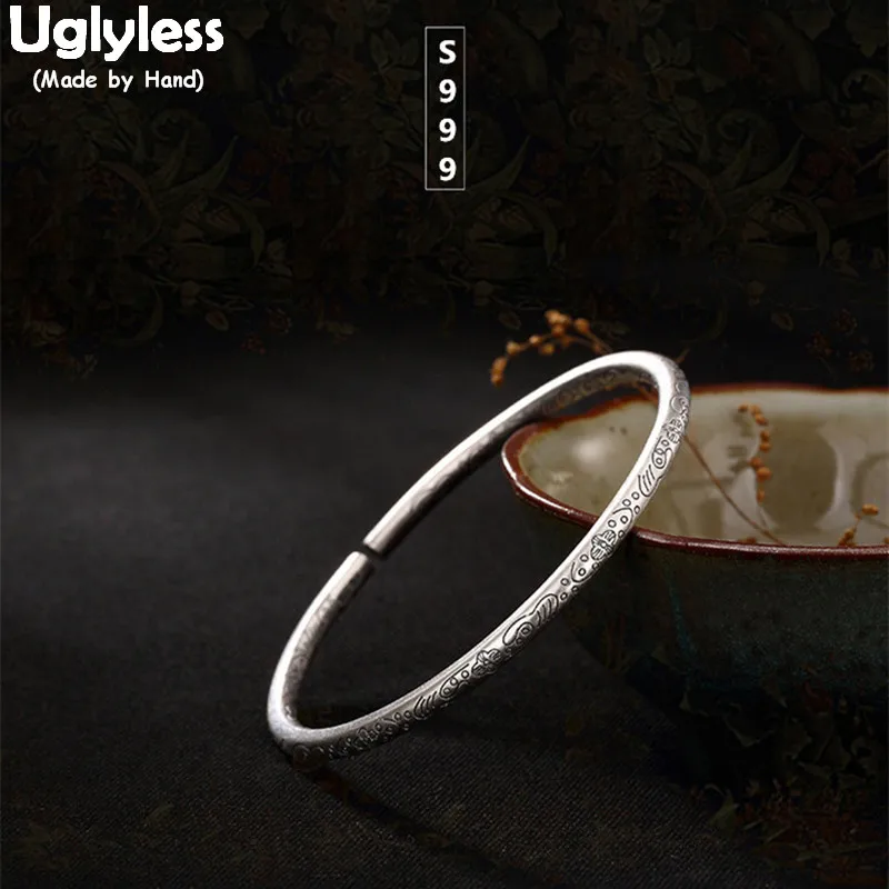 Uglyless Real 999 Fine Silver Bangles Women Simple Fashion Thin Open Bangle Vintage Bohemia Patterns Wrist Jewelry Ethnic Bijoux
Uglyless Real 999 Fine Silver Bangles Women Simple Fashion Thin Open Bangle Vintage Bohemia Patterns Wrist Jewelry Ethnic Bijoux