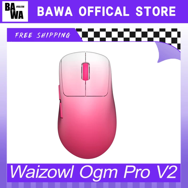 Мышь Waizowl Ogm Pro V2 трехрежимная беспроводная мышь Paw3950 30000 точек на дюйм легкая