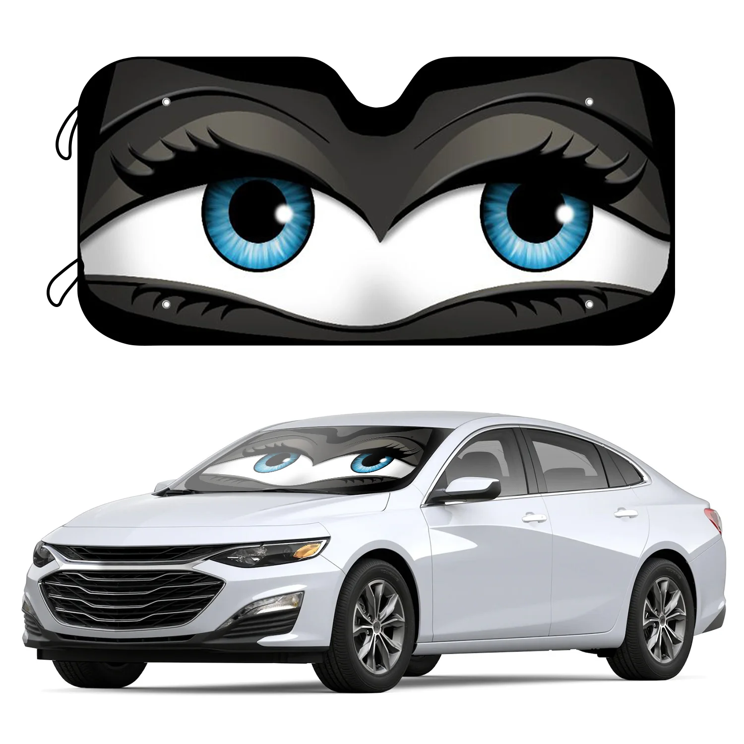 1pc Cartoon Eyes Car Windshield Sun Shade With 4 Free Suction Cups Black Car Sun Shade For Front Windshield Fits Most Car Truck
1pc Cartoon Eyes Car Windshield Sun Shade With 4 Free Suction Cups Black Car Sun Shade For Front Windshield Fits Most Car Truck