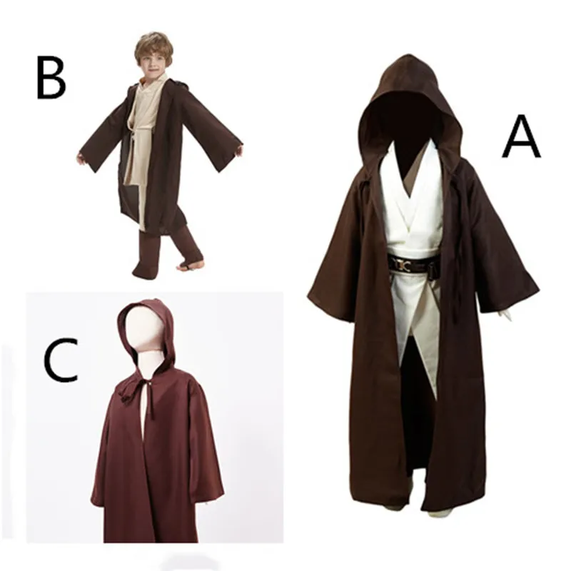 Полный костюм воина джедая из воина, косплей-костюм Оби, Женская туника, плащ для детей 
Полный костюм воина джедая из воина, косплей-костюм Оби, Женская туника, плащ для детей