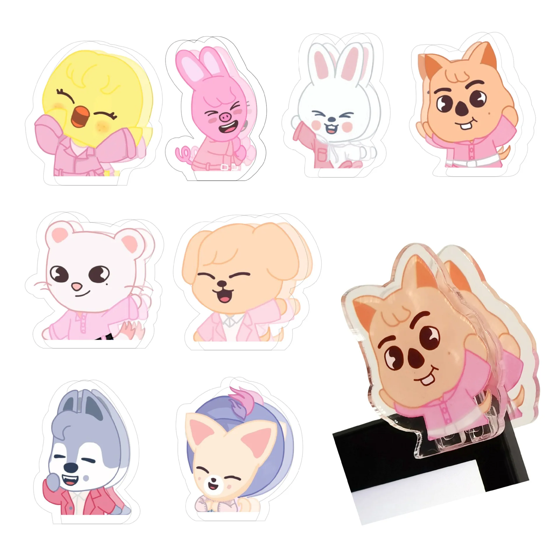 Cartoon SKZOO Double-sided PP Clip Hand Account Holder Kpop Animal Stray Kids Keychain
Cartoon SKZOO Double-sided PP Clip Hand Account Holder Kpop Animal Stray Kids Keychain