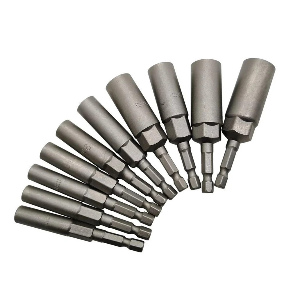 Socket Adapter Hex Sockets Hex Shank Impact Nut Driver Set Set 5.5/6/7/8/9/10/11/12/13/14MM Chrome Vanadium Steel
Socket Adapter Hex Sockets Hex Shank Impact Nut Driver Set Set 5.5/6/7/8/9/10/11/12/13/14MM Chrome Vanadium Steel