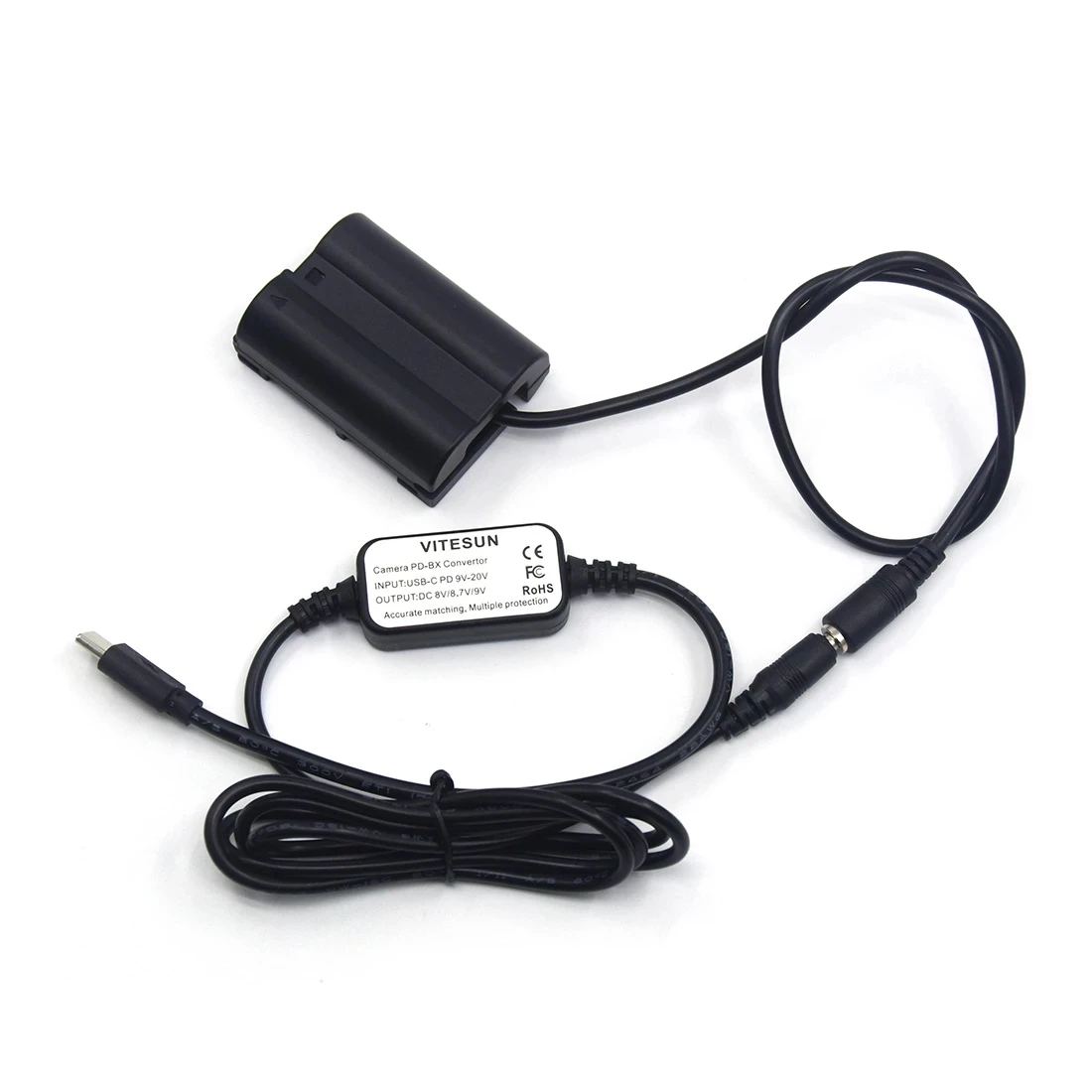 EN-EL15 Dummy Battery EP-5B Coupler+USB-C USB-PD Converter To DC Cable For Nikon Z7 Z6 D850 D810 D800E D750 D610 D600 D810A
EN-EL15 Dummy Battery EP-5B Coupler+USB-C USB-PD Converter To DC Cable For Nikon Z7 Z6 D850 D810 D800E D750 D610 D600 D810A