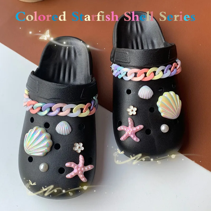 Croc Charms Pack New Colored Starfish Shell Series Beautiful Accessories Ins Popular dornment for Clogs Sandals Kids Girls Gifts
Croc Charms Pack New Colored Starfish Shell Series Beautiful Accessories Ins Popular dornment for Clogs Sandals Kids Girls Gifts