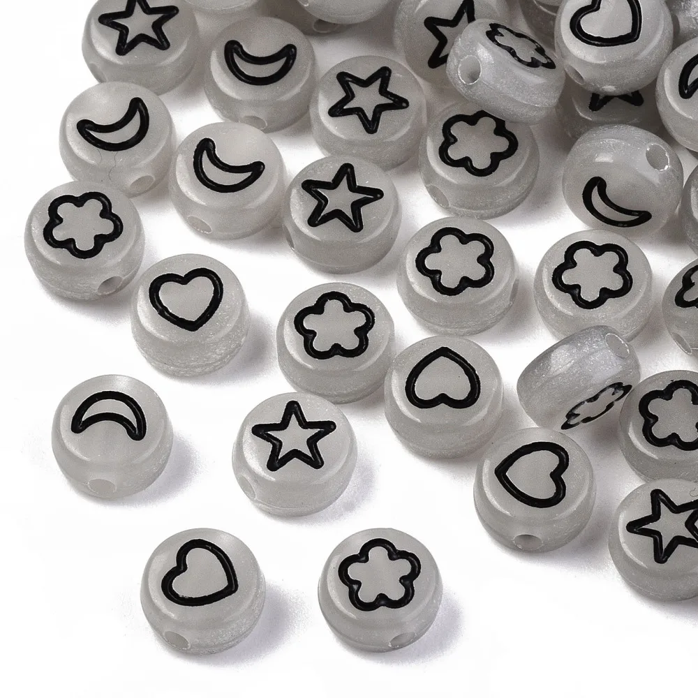 500g Luminous Acrylic Beads Flat Round Moon & Heart Flower & Star Black 7x4mm Hole: 1.5mm about 3700PCS/500g
500g Luminous Acrylic Beads Flat Round Moon & Heart Flower & Star Black 7x4mm Hole: 1.5mm about 3700PCS/500g
