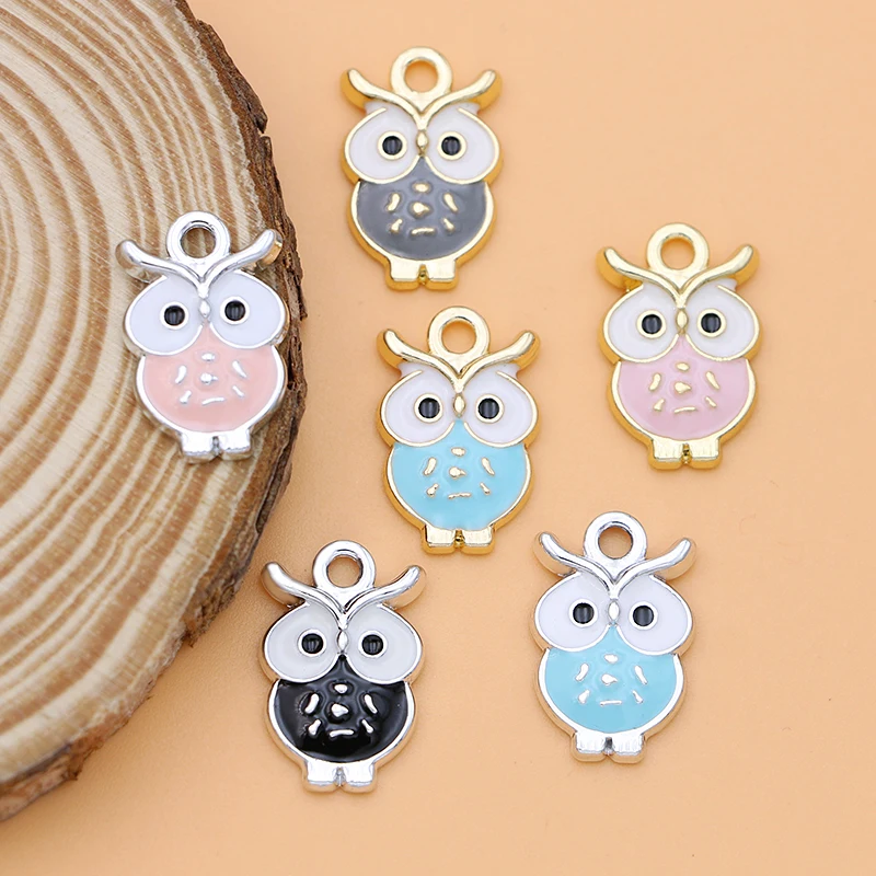 10Pcs Gold Plated Enamel Owl Charms Bird Pendants for Jewelry Making Bracelet Women Necklace Earrings Accessories Findings DIY
10Pcs Gold Plated Enamel Owl Charms Bird Pendants for Jewelry Making Bracelet Women Necklace Earrings Accessories Findings DIY