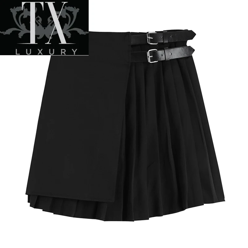 Harajuku Streetwear Buttons Side Open Pleated Crop Skirt Women Punk Gothic Black High Waist Mini Skirts Y2K Tide Egirl Clothing
Harajuku Streetwear Buttons Side Open Pleated Crop Skirt Women Punk Gothic Black High Waist Mini Skirts Y2K Tide Egirl Clothing