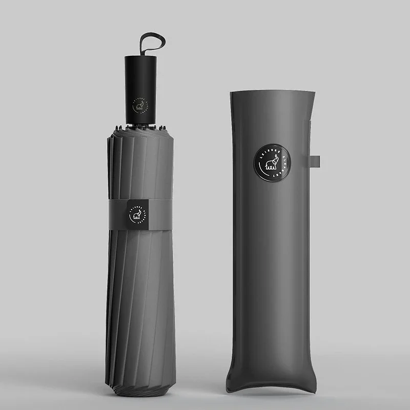 Прочный складной зонт 16 ребер деревянная ручка 
Прочный складной зонт 16 ребер деревянная ручка