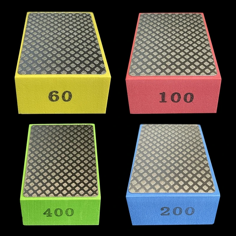 4 Pcs Sanding Blocks Grit 60# 100# 200# 400# Diamond Hand Polishing Pad 9x5.5cm/3.54x2.17'' for Metal Tiles Grinding
4 Pcs Sanding Blocks Grit 60# 100# 200# 400# Diamond Hand Polishing Pad 9x5.5cm/3.54x2.17'' for Metal Tiles Grinding