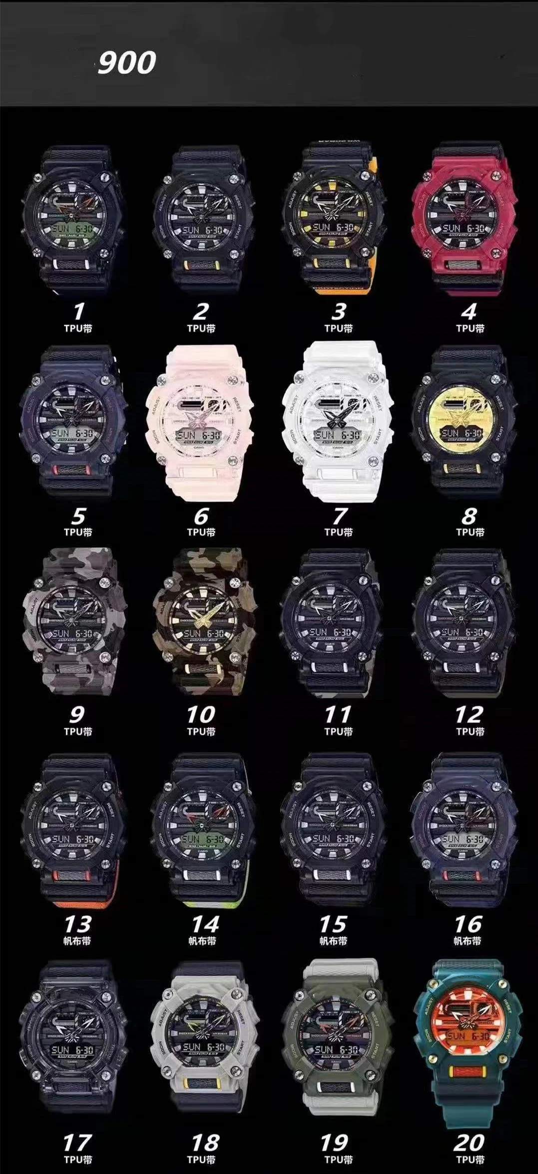 Men's sports quartz digital watch LED automatic hand lift light rubber belt full function waterproof world time Iced out watch
Men's sports quartz digital watch LED automatic hand lift light rubber belt full function waterproof world time Iced out watch