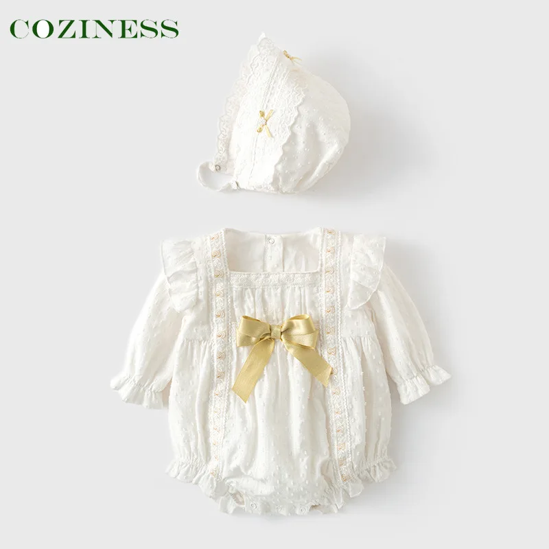 Newborn Baby Romper Comfortable Cotton Triangle Solid Color Bowknot Pullover Jumpsuit With Hat Baby Girl Princess Style Clothes
Newborn Baby Romper Comfortable Cotton Triangle Solid Color Bowknot Pullover Jumpsuit With Hat Baby Girl Princess Style Clothes