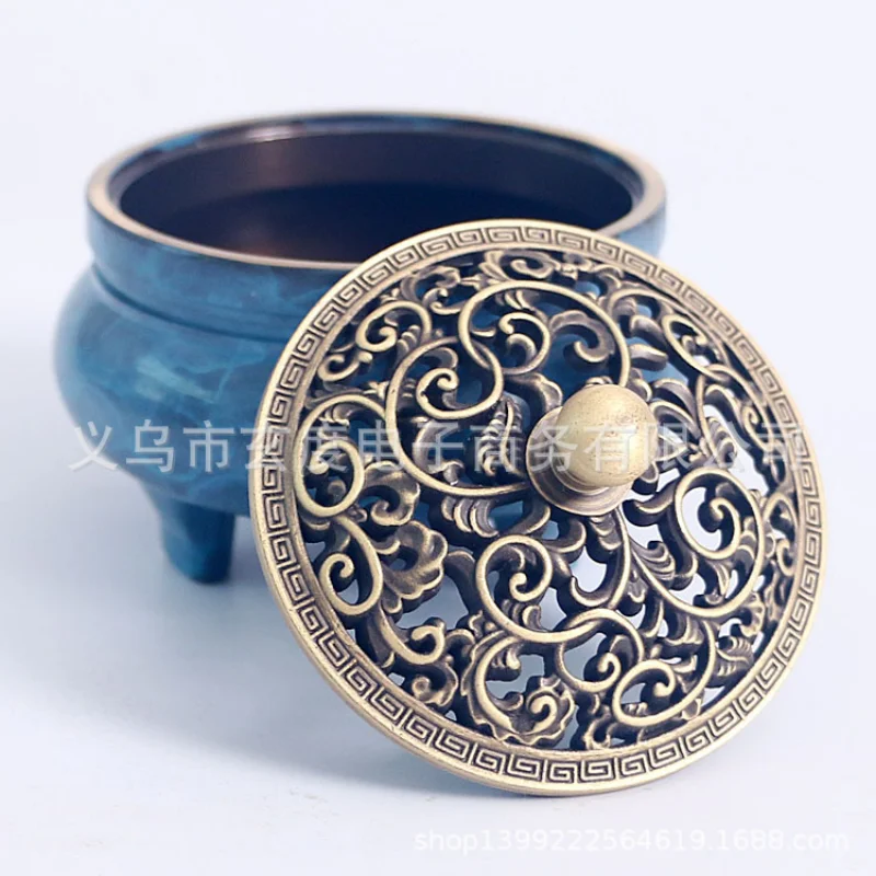 Blue burning three-legged copper incense burner incense burner Chinese antique Zen tea ceremony sandalwood burner
Blue burning three-legged copper incense burner incense burner Chinese antique Zen tea ceremony sandalwood burner