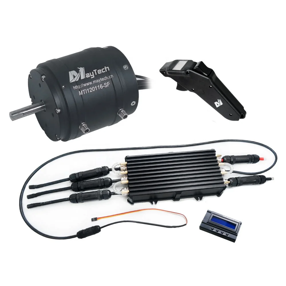 18.8KW Watercooled 120116 Motor 500A Waterproof ESC 1905WF Remote Controller For Motorized Boat Electric Surfboard Kit
18.8KW Watercooled 120116 Motor 500A Waterproof ESC 1905WF Remote Controller For Motorized Boat Electric Surfboard Kit
