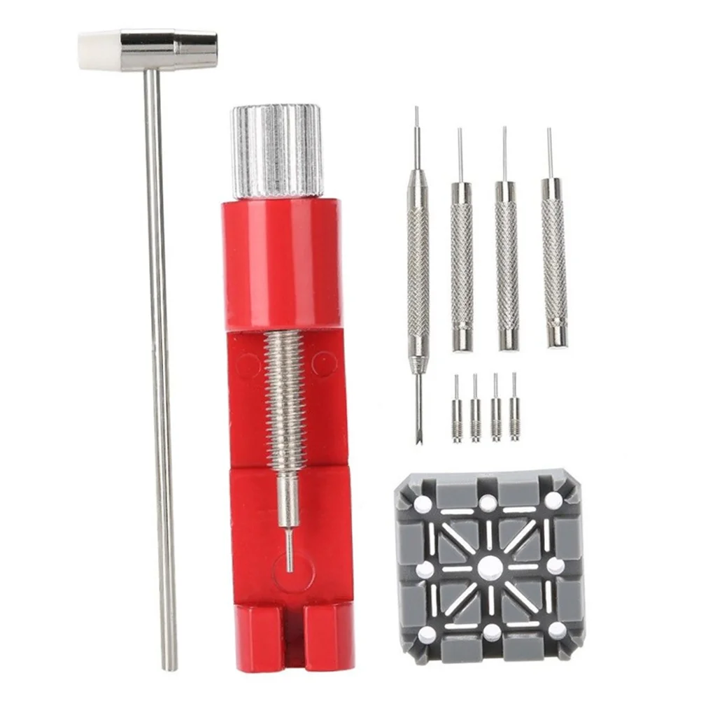 11 Pcs/Set Adjustable Watch Band Link Pin Remover Kit Watch Repair Hammer Punch Remover Set Removal Tool Set for Watchmaker
11 Pcs/Set Adjustable Watch Band Link Pin Remover Kit Watch Repair Hammer Punch Remover Set Removal Tool Set for Watchmaker
