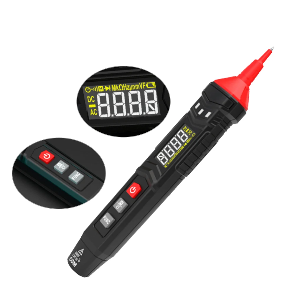 Mini Smart Digital Multimeter Pen DC AC Voltmeter Resistance Capacitance Diode Hz Continue Detector Live Wire Tester 4000 Counts
Mini Smart Digital Multimeter Pen DC AC Voltmeter Resistance Capacitance Diode Hz Continue Detector Live Wire Tester 4000 Counts