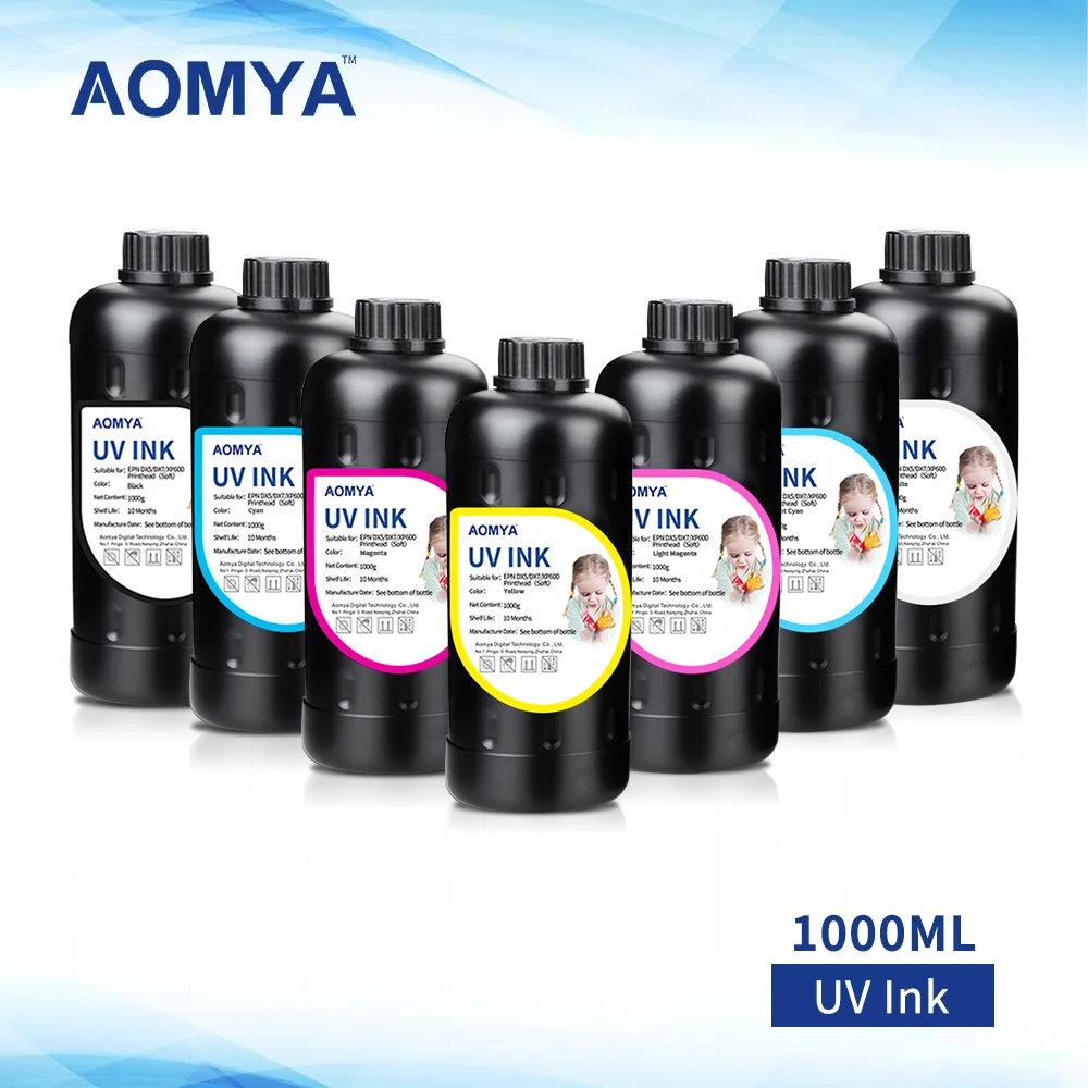 

1000ml UV Curing ink For Epson XP600 TX-800 1390 1400 1410 L800 L1800 R290 R330 DX5 DX7 DX10 UV flatbed / Modified Printer