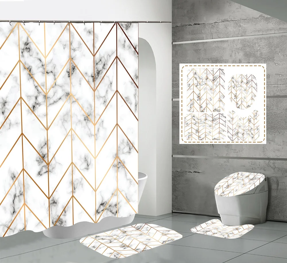 Marble Geometry Shower Curtains Bathroom Decor Waterproof Abstract Ink Paint Luxury Washable Curtain Rug Toilet Bath Mats Sets
Marble Geometry Shower Curtains Bathroom Decor Waterproof Abstract Ink Paint Luxury Washable Curtain Rug Toilet Bath Mats Sets