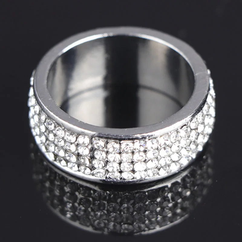 Fashion Luxury Silver Plated Color 4 Rows Sparkling Crystal Rhinestone Zircon Female Ring for Women Wedding Engagement Jewelry
Fashion Luxury Silver Plated Color 4 Rows Sparkling Crystal Rhinestone Zircon Female Ring for Women Wedding Engagement Jewelry