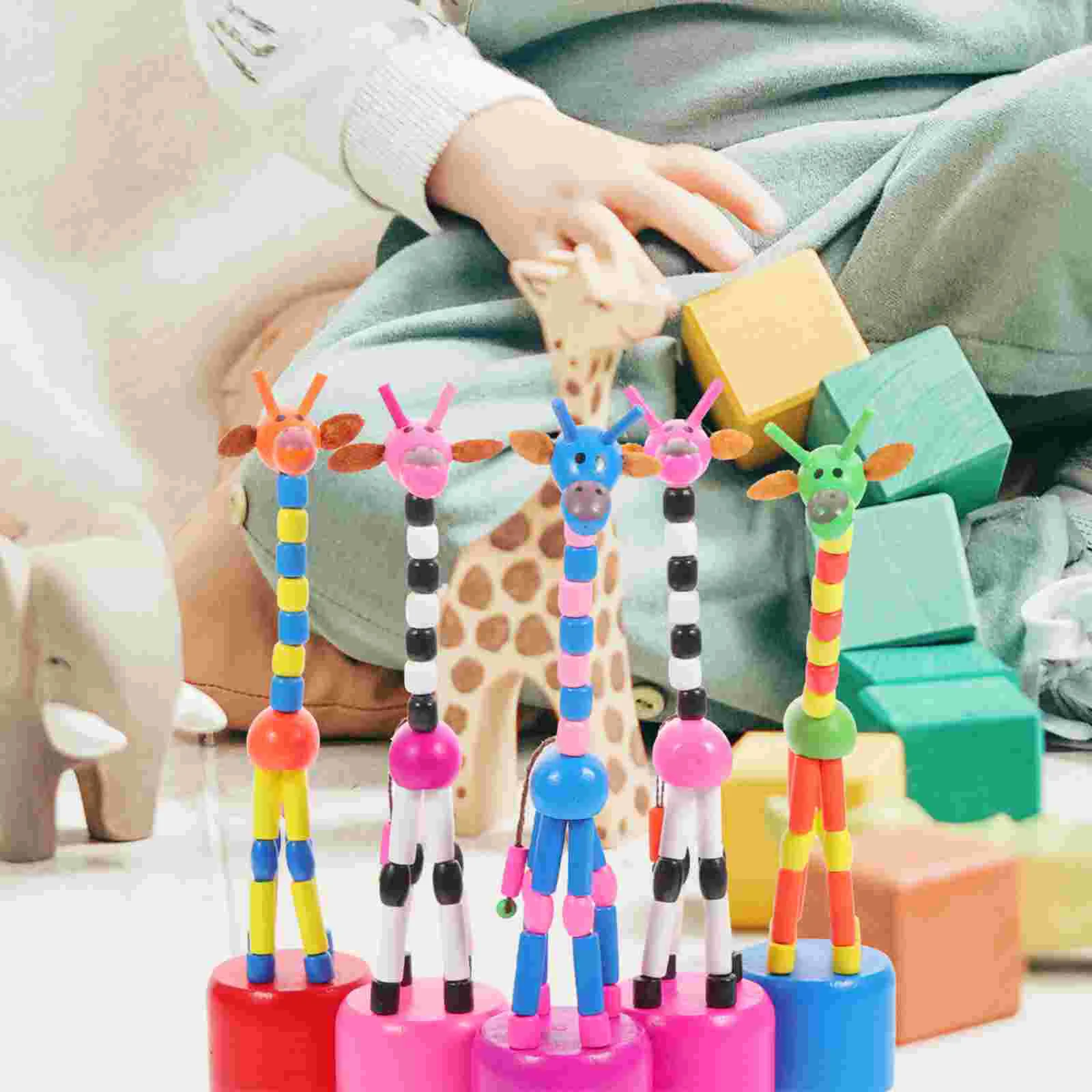 Wooden Giraffe Puppets Toys Swing Dancing Giraffe Figurine Push Up Toys for Kids (Random Style)
Wooden Giraffe Puppets Toys Swing Dancing Giraffe Figurine Push Up Toys for Kids (Random Style)