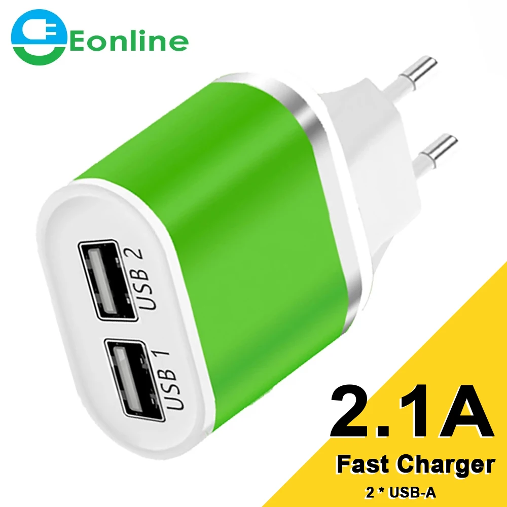 EONLINE 2.1A Dual USB Charger Fast Charging Charger 2 Ports Mobile Phone Charger PD Power Adapter for Samsung Xiaomi iPhone14
EONLINE 2.1A Dual USB Charger Fast Charging Charger 2 Ports Mobile Phone Charger PD Power Adapter for Samsung Xiaomi iPhone14
